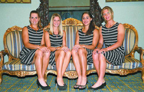 Erfolgreich in Kairo: Julia Grabher, Barbara Haas, Tamira Paszek und Sandra Klemenschits.