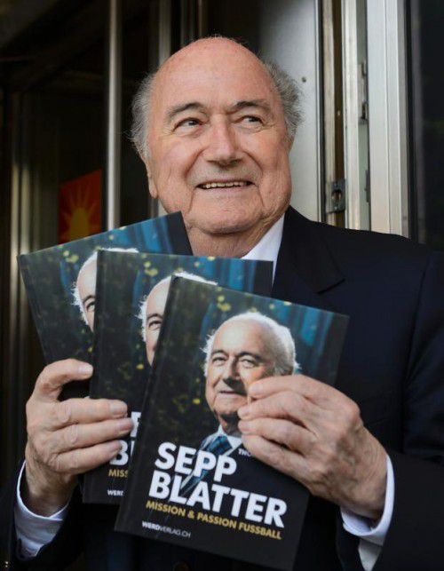 Ex-FIFA-Chef Sepp Blatter bei der Präsentation seines Buches.