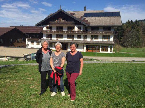 Margret Lindner, Bernarda Gisinger und Monika Lau (v. l.) genießen die Auszeit von ihrem Alltag.