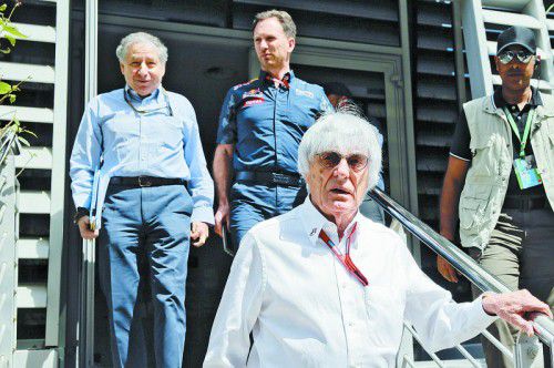 Meeting über 100 Minuten fast ohne Wert: Bernie Ecclestone, Jean Todt und Christian Horner kamen in Shakhir in der Qualifikationsfrage wieder auf keinen grünen Zweig.
