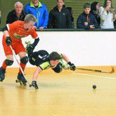 Rollhockeyspieler in Schweizer Liga vorne