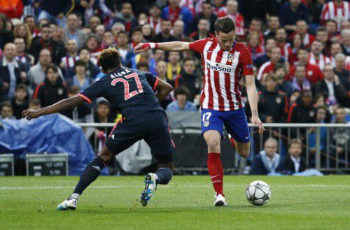 Saúl Ñiguez (im Bild gegen David Alaba) erzielte den Siegtreffer für die Madrilenen.