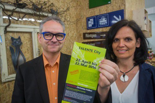 Talente-Obmann Gernot Jochum-Müller und seine Stellvertreterin Gertraud Gächter machen Hohenems zur Talente-City.