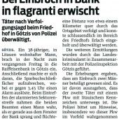 71 Schließfächer in einer Bank aufgebrochen