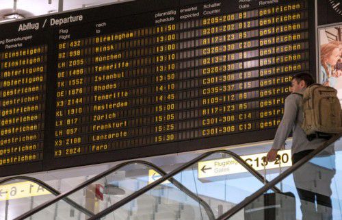 54 Flüge mussten gestern umgeleitet werden.