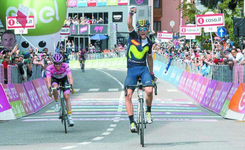 Alejandro Valverde war im Finish schneller als Steven Kruijswijk.