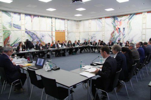 Der Montfortsaal im Ergeschoß des Landhauses in Bregenz wird ab Freitag Schauplatz des Hypo-U-Ausschusses.