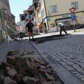 Leitungsbau am Domplatz in Feldkirch fertig