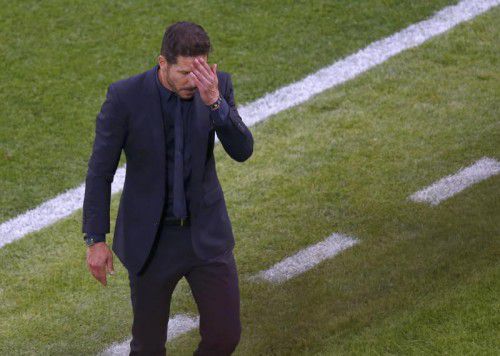 Diego Simeone wirkte nach dem Schlusspfiff völlig leer.