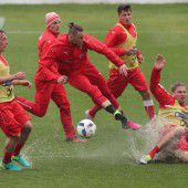 Teamkicker sind regenfest