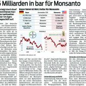 Monsanto an die Bayer AG