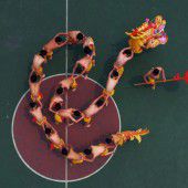 Tanzender Drache beim Training