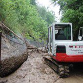 Feuerwehr nach Dauerregen im Großeinsatz