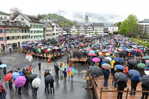 Jedes Jahr am ersten Sonntag im Mai sieht der Glarner Zaunplatz so aus.