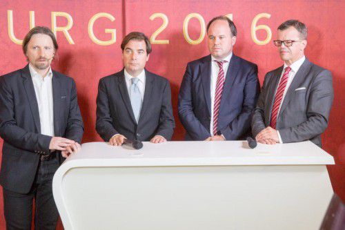 Runde der Chefredakteure: Gerold Riedmann (VN) diskutierte mit Rainer Nowak (Presse) und Manfred Perterer (SN).