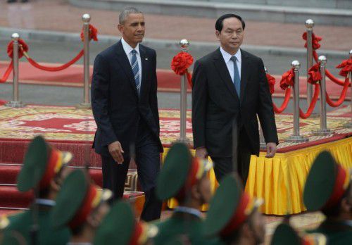 Tran Dai Quang empfing Obama in Hanoi.