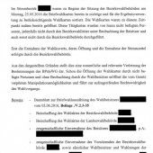 Wahlkarten geschlitzt, nicht geöffnet