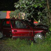Alko-Unfall mit drei Verletzten