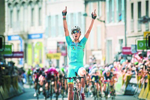 Fabio Aru distanzierte das Hauptfeld knapp.