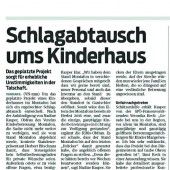 Schlagabtausch um Kinderhaus