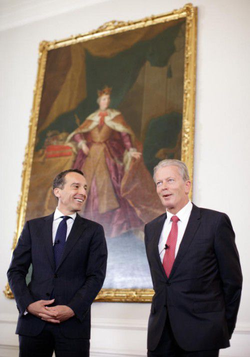 Kern und Mitterlehner üben sich in Diplomatie.