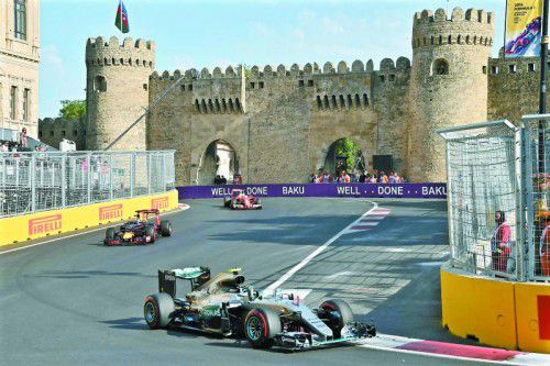 Nico Rosberg gab in Baku Daniel Ricciardo und Sebastian Vettel schnell das Nachsehen.