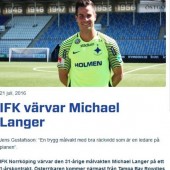 Michael Langer in Norrköping vor dem Debüt