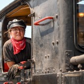 Eine Frau macht Dampf