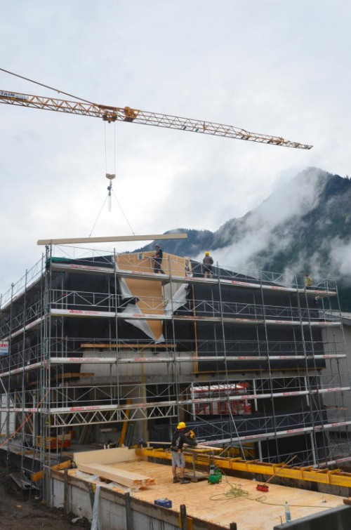 Das neue Gemeindezentrum hat Form angenommen.