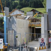 Neue Garage in Raggal im Entstehen