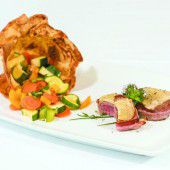 Kalbsmedaillons mit Gemüse
