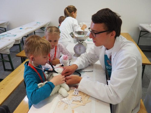 Im Teddybärkrankenhaus wird behandelt wie in einem richtigen Spital.