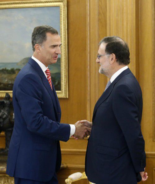 König Felipe bekommt keine Unterstützung für Mariano Rajoy.