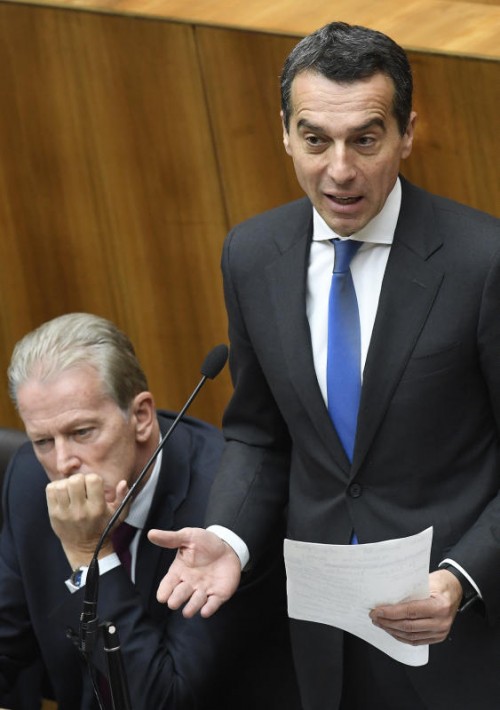 Mitterlehner (l.) und Kern hoffen auf eine Reform der EU.