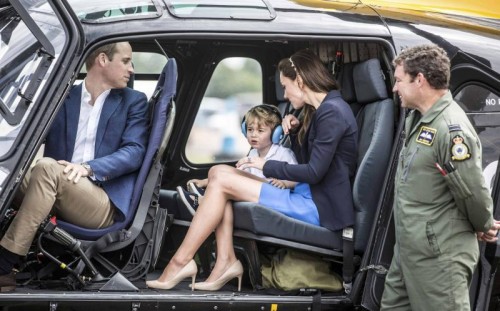 Prinz George besuchte am Wochenende eine Flugshow auf dem Luftwaffenstützpunkt Fairford.