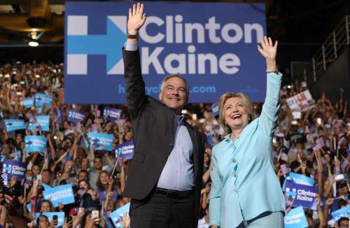 Senator Kaine ist Clintons Vize-Kandidat.