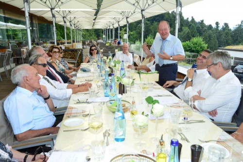 Siegi Gasser bei der Feierstunde im Gasthaus Fritsch in Lochau.