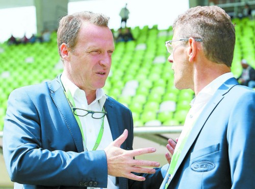 Teamchef Rupert Marko (l.) mit VFV-Boss Horst Lumper.