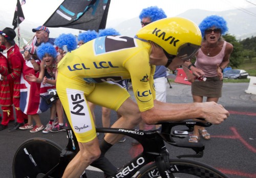 Viel Unterstützung gab es für Christopher Froome beim Bergzeitfahren nach Megève.