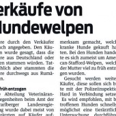Welpen-Prozess vertagt