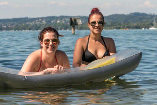 Am Montag lockte die Sonne viele Badegäste ins Strandbad Bregenz.