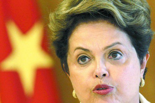 Bei der Olympia-Party nur Zaungast: Dilma Rousseff.