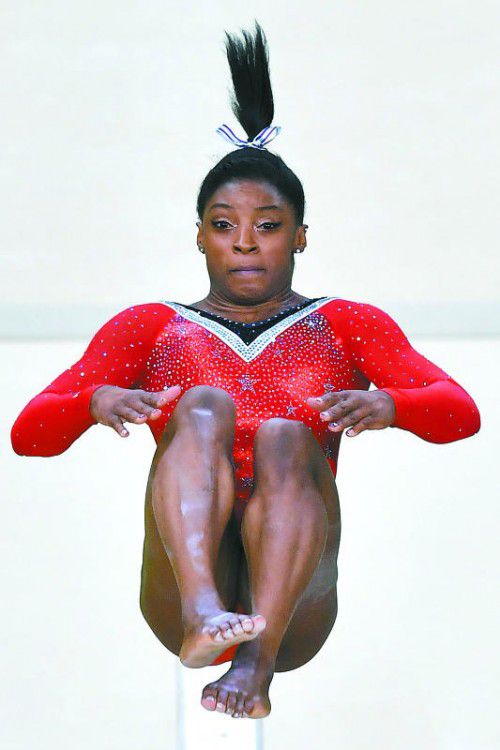 Bronze am Schwebebalken, Gold am Boden: Simone Biles.