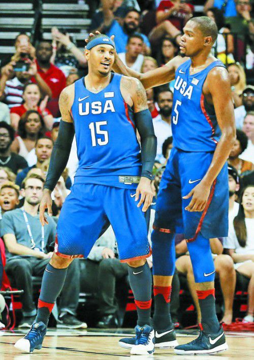 Carmelo Anthony, Kevin Durant und Co. siegten im letzten Olympia-Test gegen Nigeria mit 110:66. Es war der 68. Sieg in Folge.