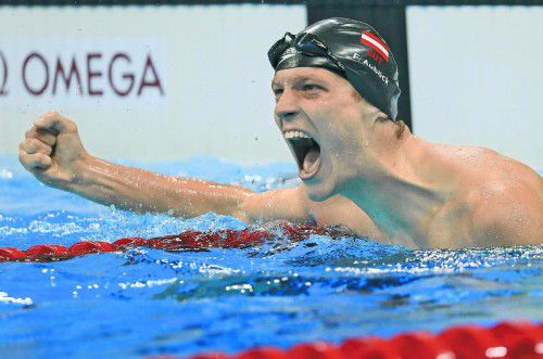 Felix Auböck schwamm eine neue Bestmarke über 200 Meter Kraul, verpasste aber den Aufstieg.