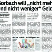 Gorbach fordert Ruhegeld