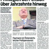 Aufschrei ­gegen Pensions­privilegien