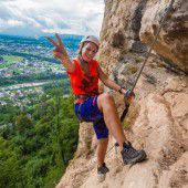 Aussichtsreiche Klettertour über Sandstein und Konglomerat