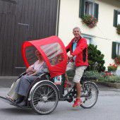 Mit Rikscha durch Feldkirch