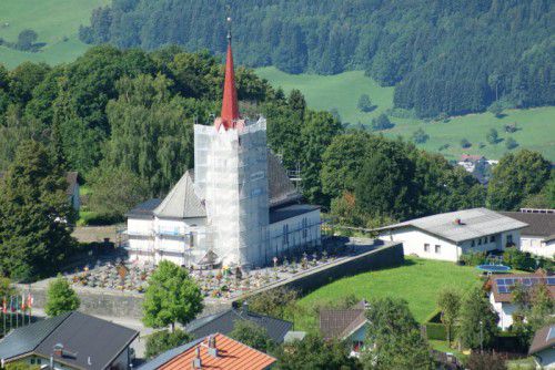 Morgen, Mittwoch, wird das Gerüst abgebaut und die Renovierung pünktlich zum Patrozinium abgeschlossen.
